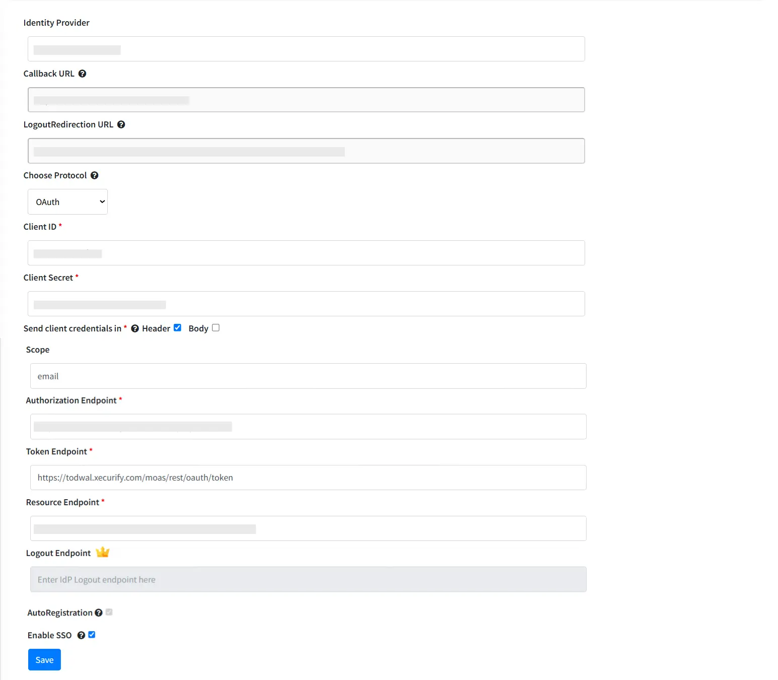 nopCommerce OAuth SSO using ADFS as IDP - Fill in identity provider's endpoints