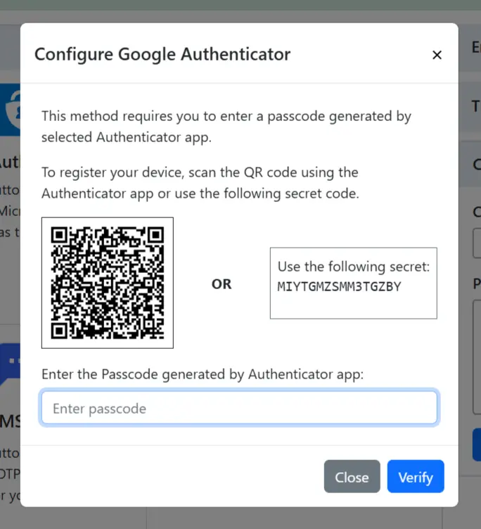 Configure Google Authenticator