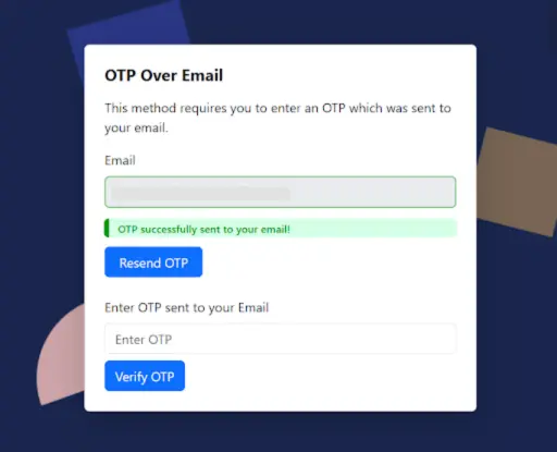 End User - OTP over Email