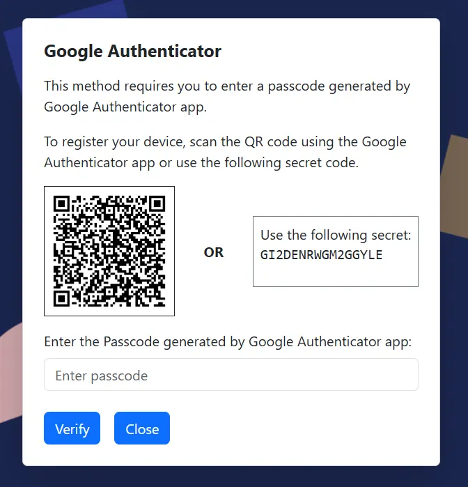 End User - Google Authenticator