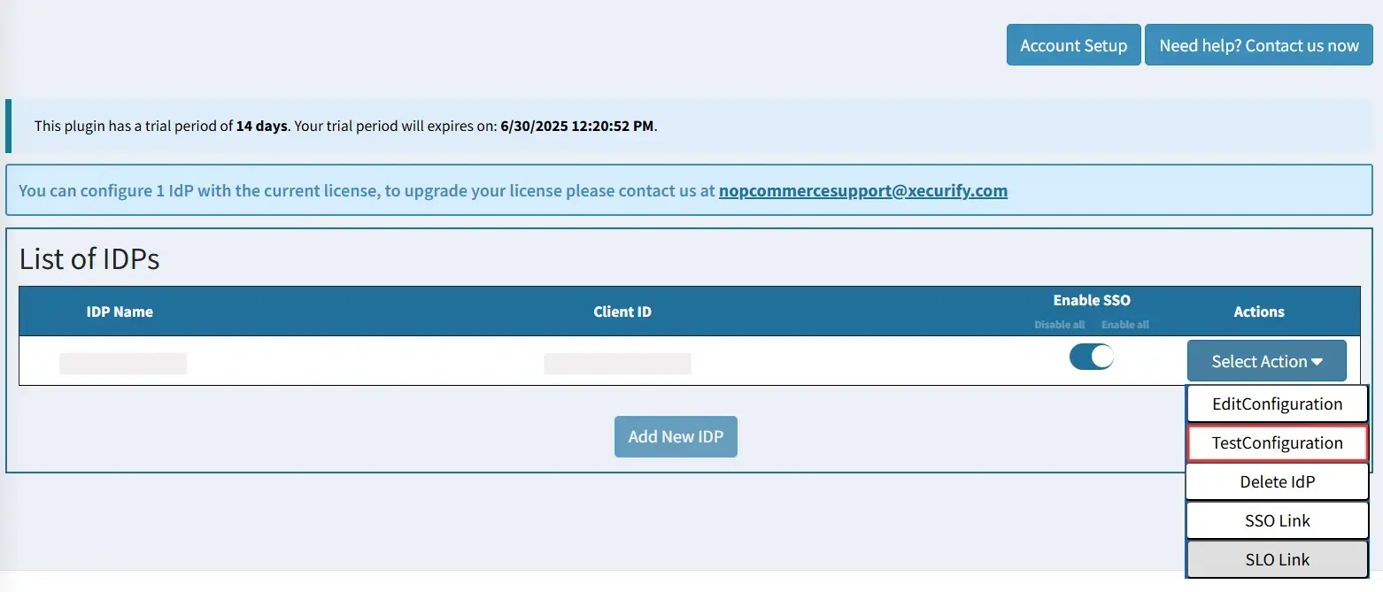 nopCommerce OAuth SSO using ADFS as IDP - Testing OAuth SSO test configuration