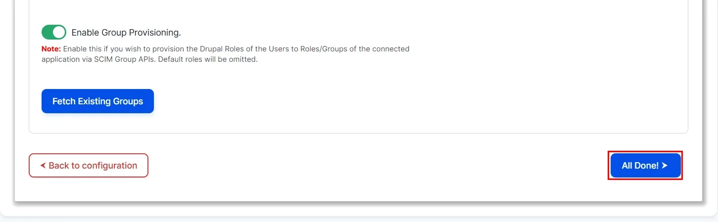 Drupal user provisioning - Group provisioning
