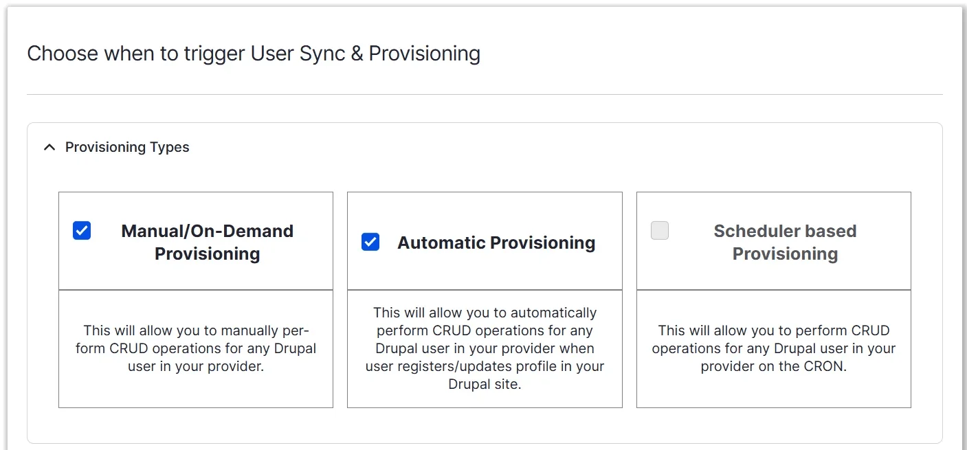 Drupal user provisioning - Attribute Mapping