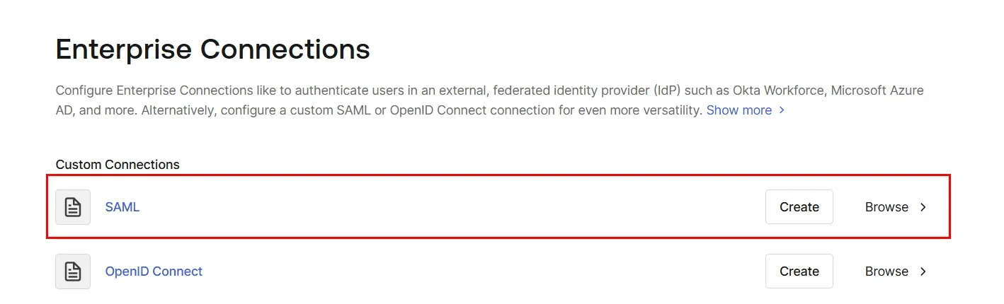 Drupal user provisioning - Auth0 select SAML