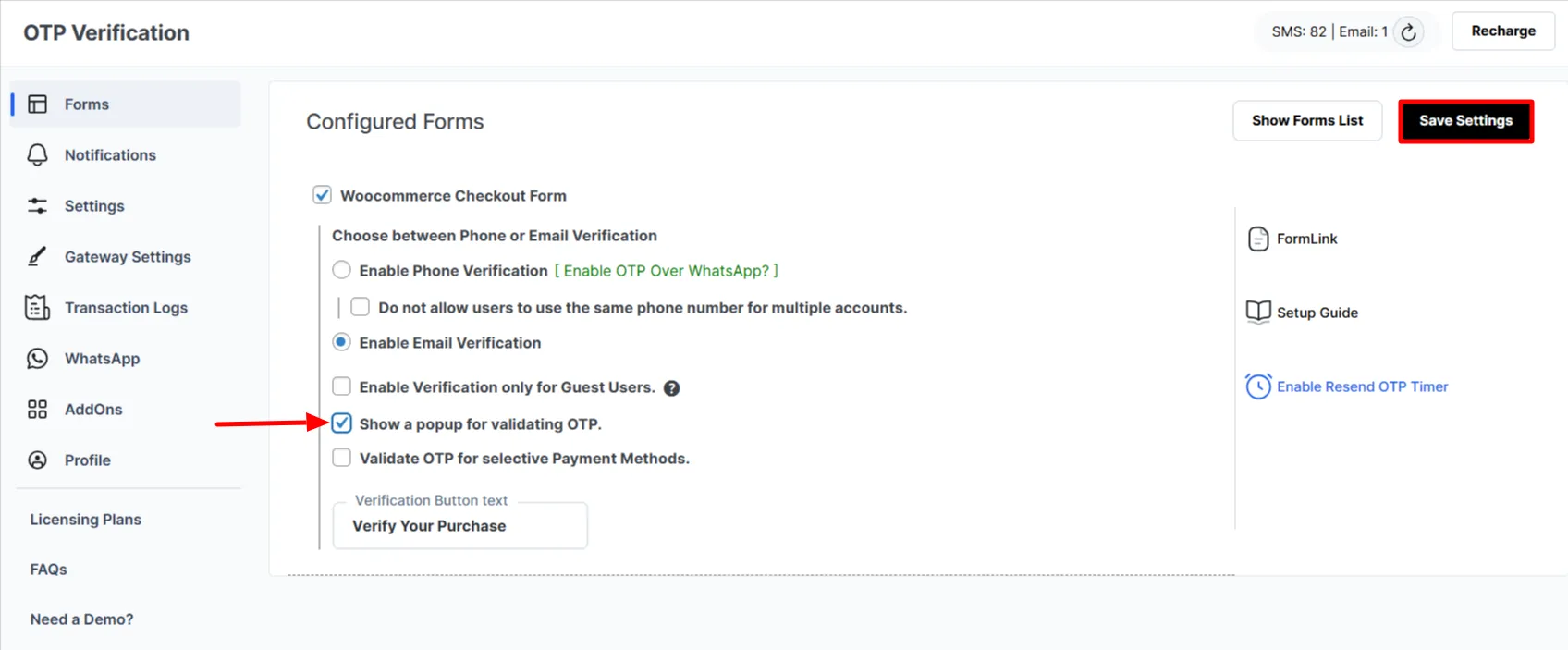 WooCommerce Checkout Form - Email Popup Validating OTP