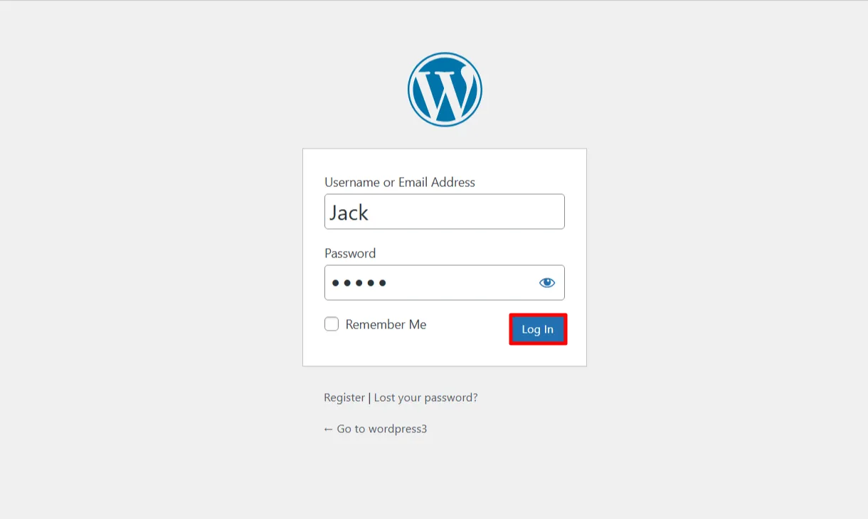 Quick Setup tab - Click Login button
