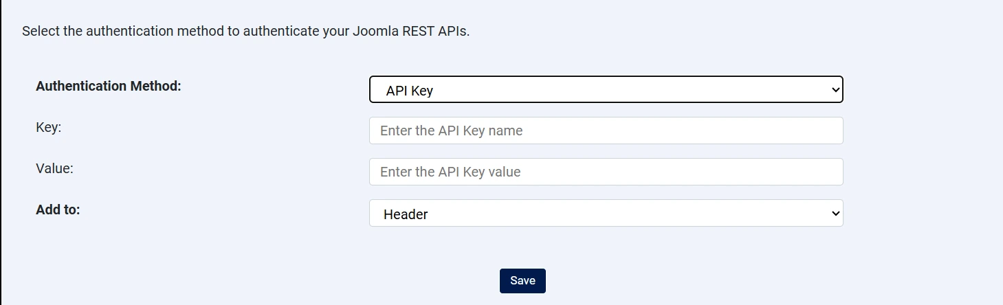 Custom API for Joomla-Add Authentication