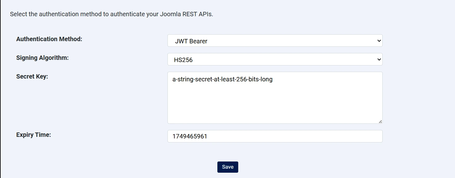 Custom API for Joomla-Add Authentication
