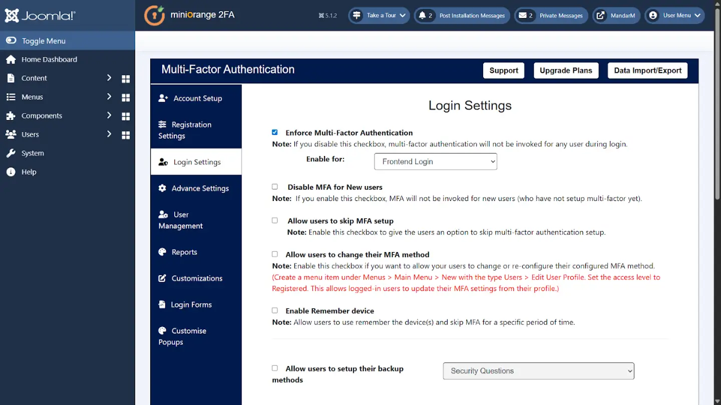 Joomla Multi-Factor Authentication | 2-Step Verification for Joomla 