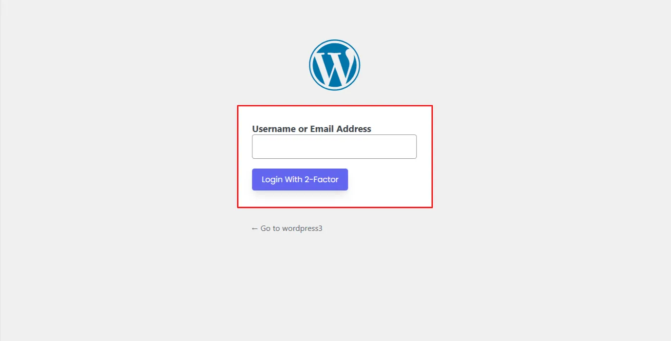 Passwordless login 2FA - See hide login form