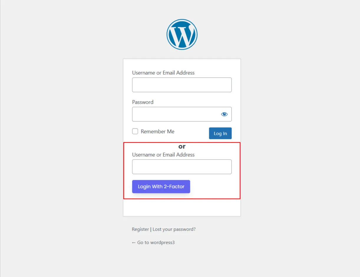 Passwordless login 2FA - See Passwordless login