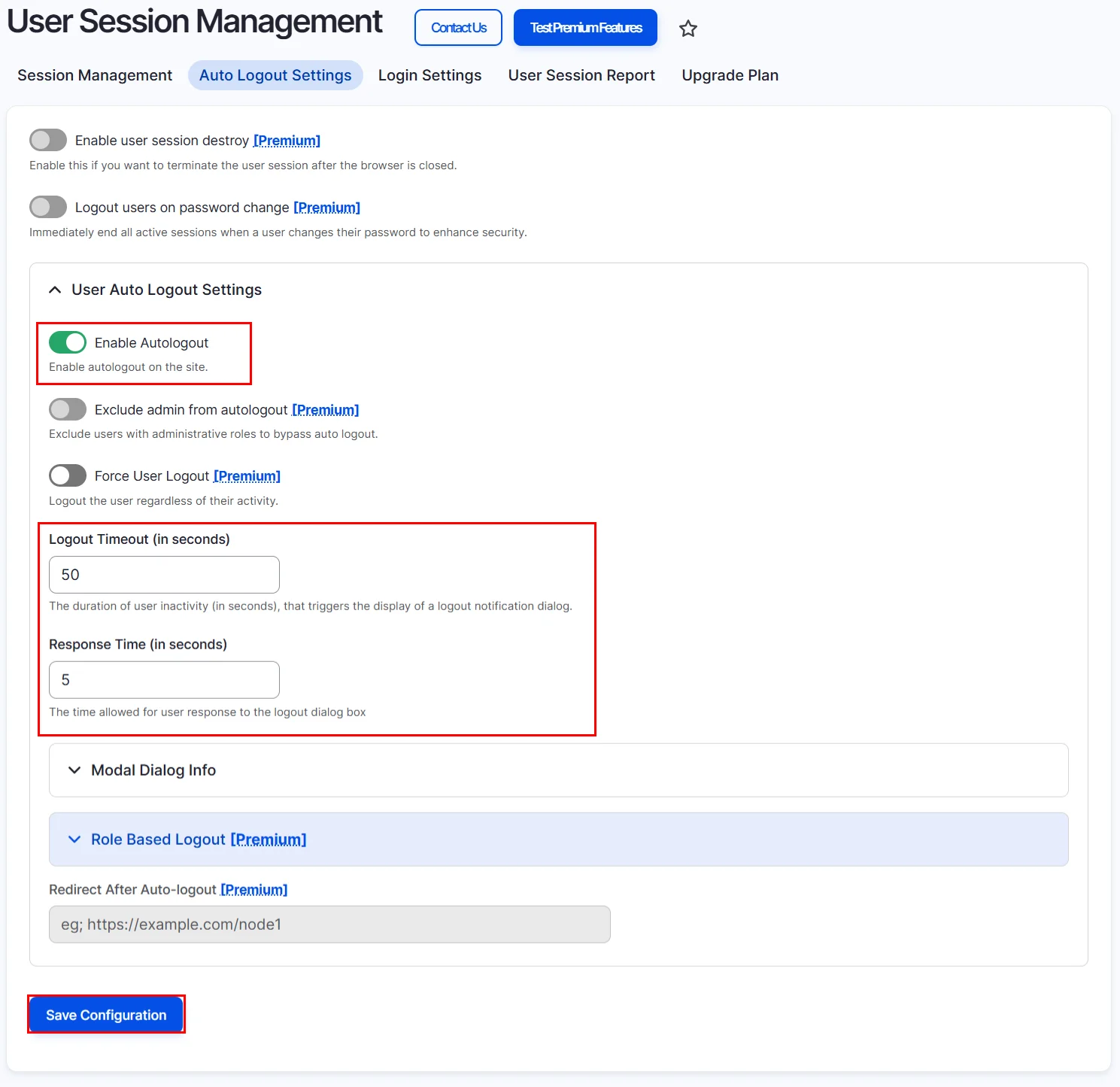 Drupal Session management - enable Auto Logout