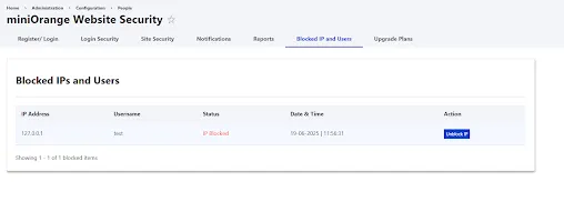 Drupal Website Security - Blocked IPs and Users