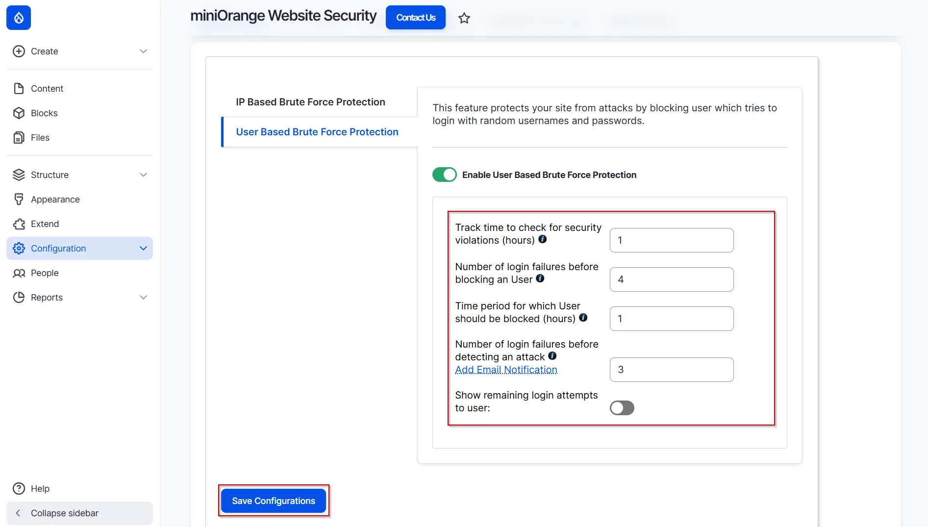 Drupal Website Security - User Based Brute Force Protection