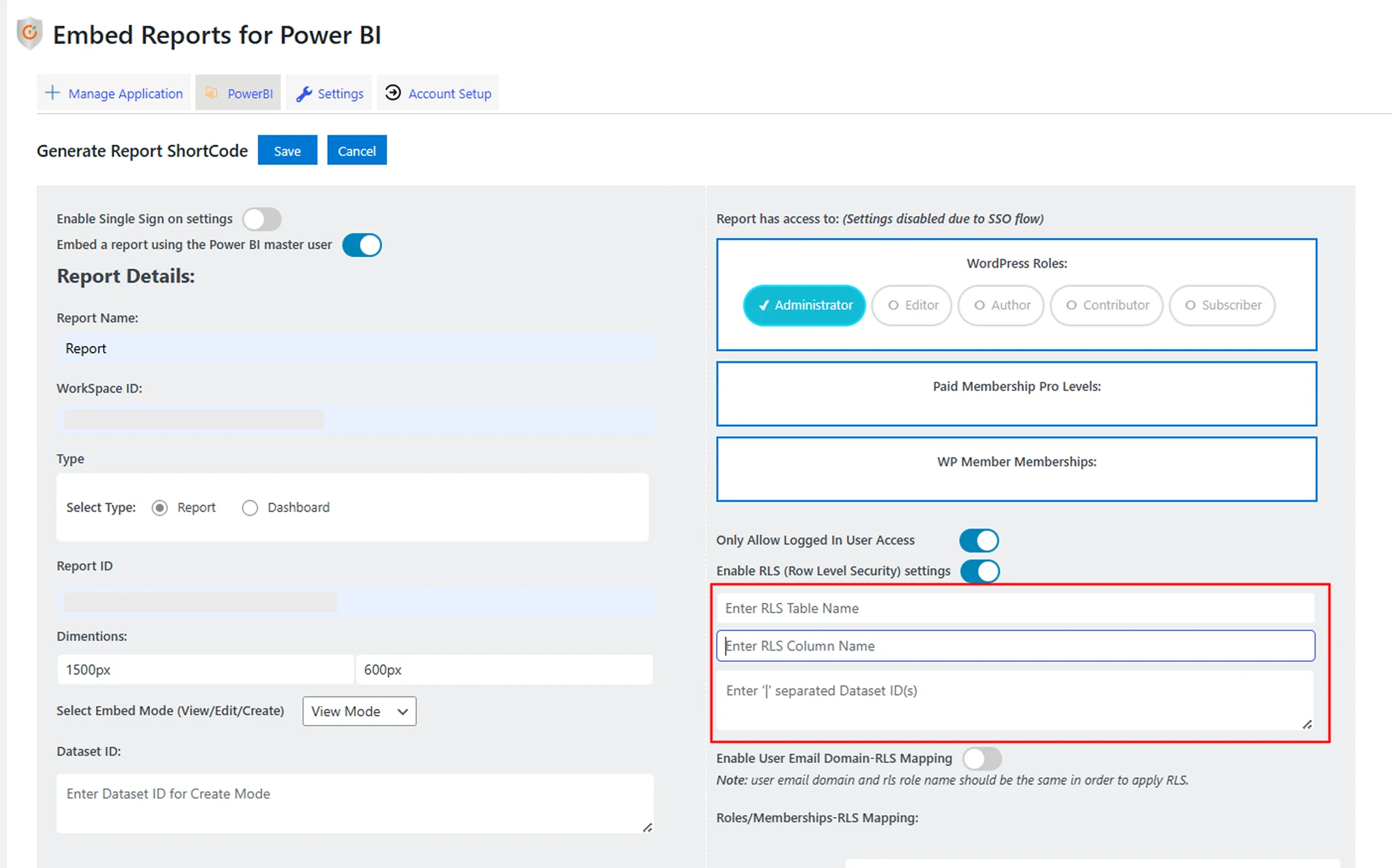 WordPress SAML SSO | Enable RLS Toggle
