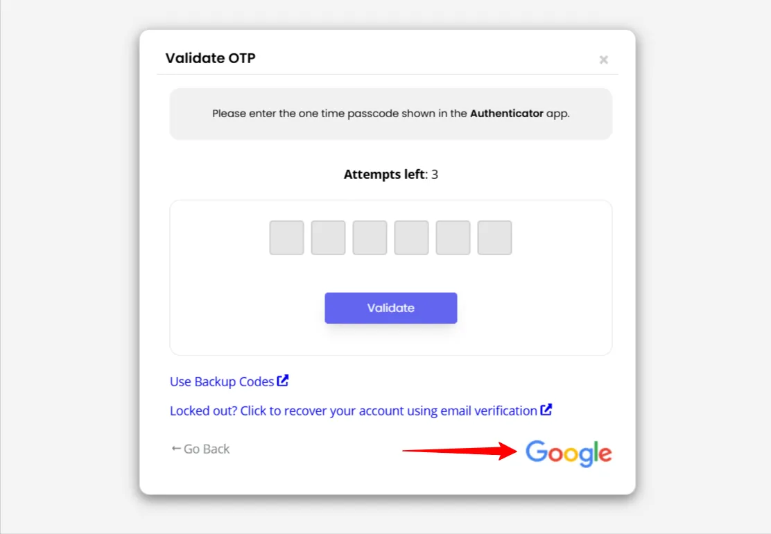 Passwordless login 2FA - See hide login form