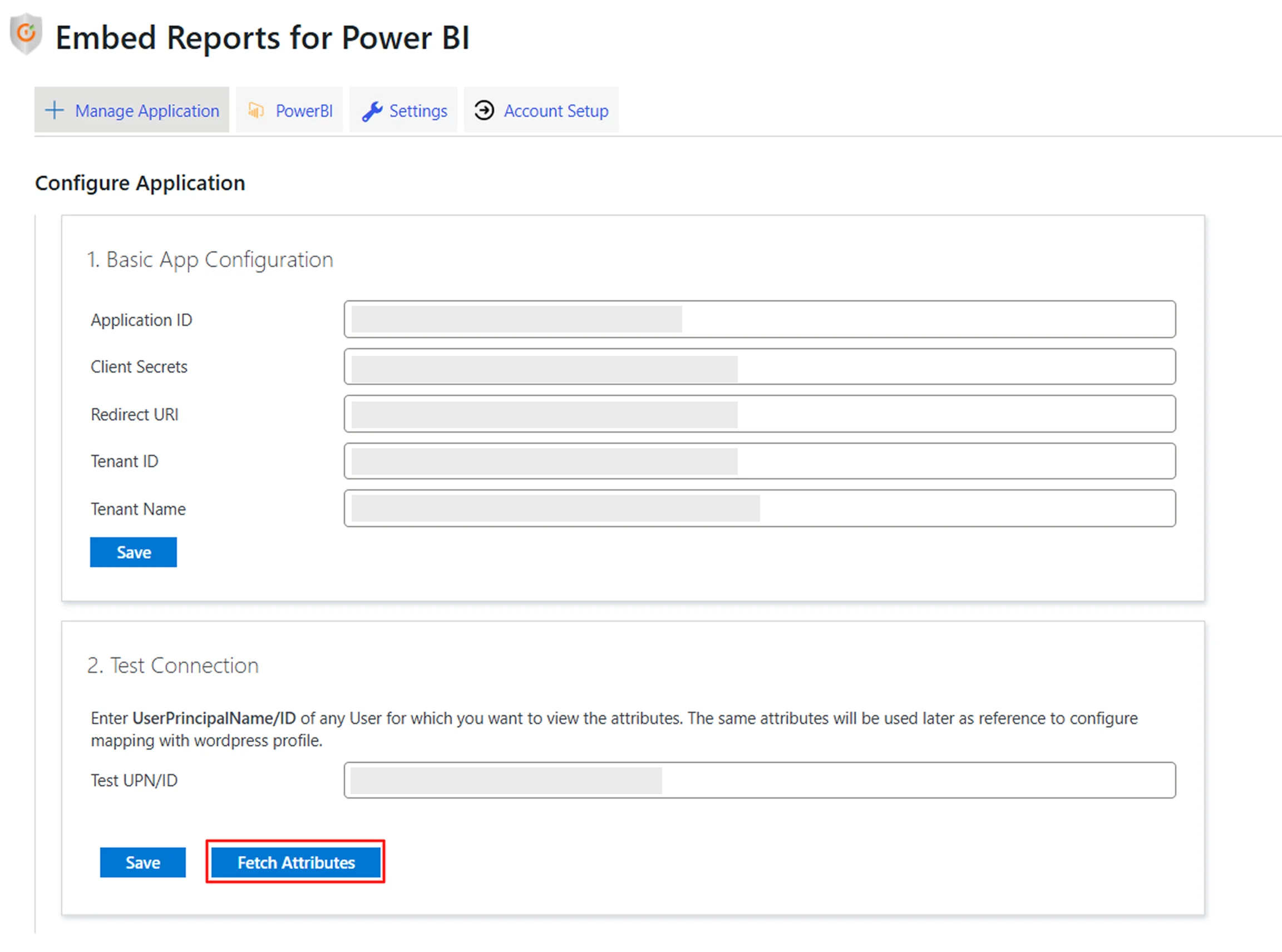 WP PowerBI Embed with row level security | Fetch Attributes