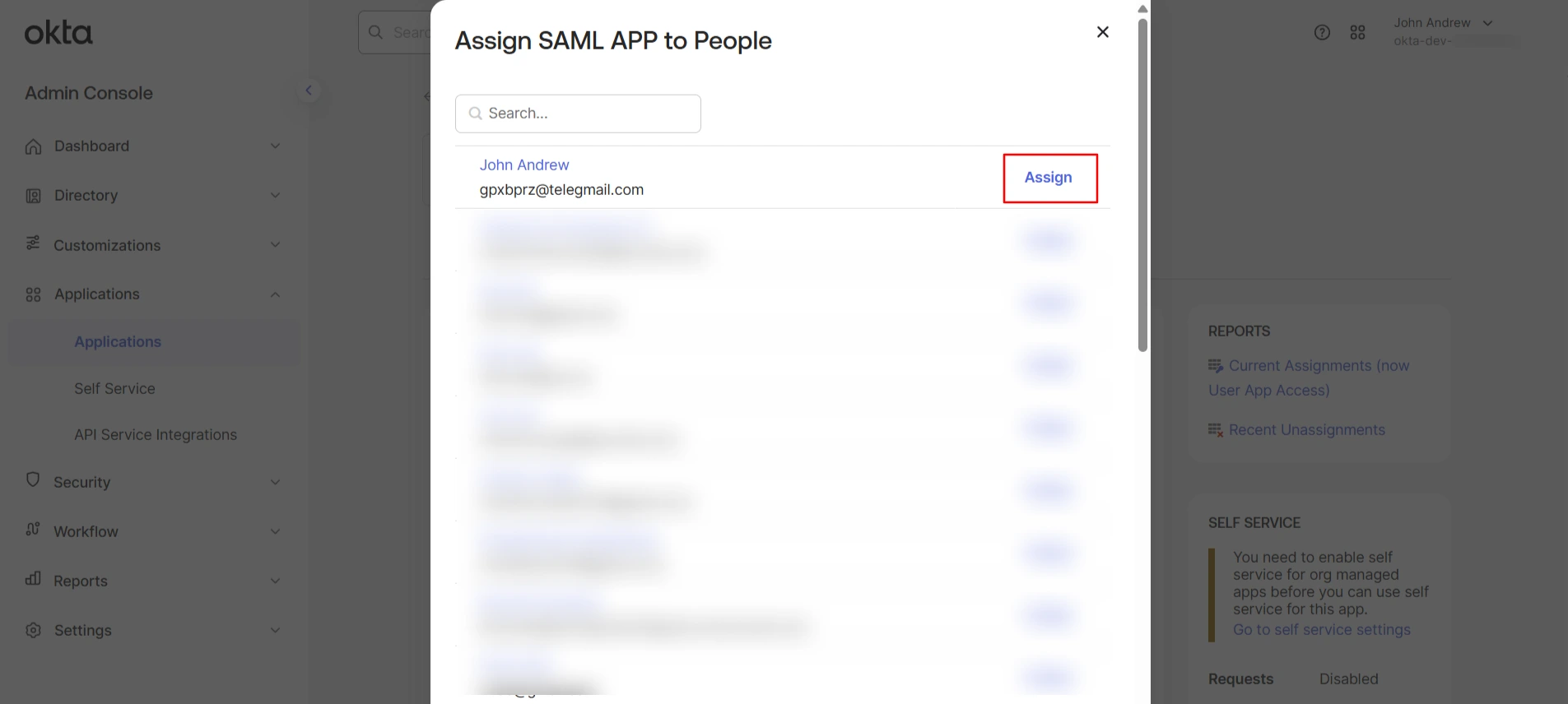 Configure Okta Assign Groups