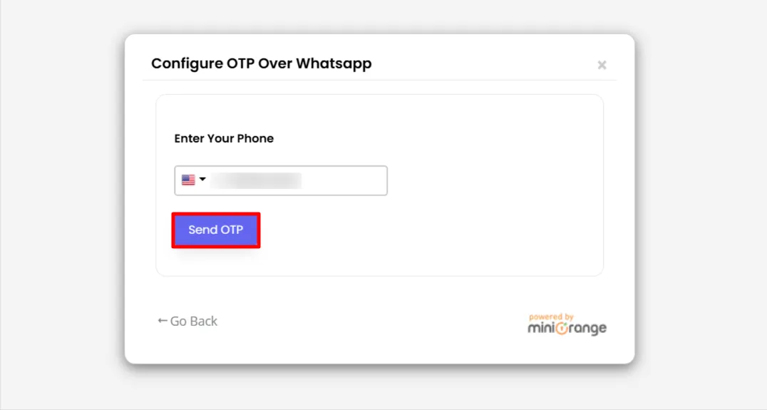 OTP Over WhatsApp - Click Send OTP