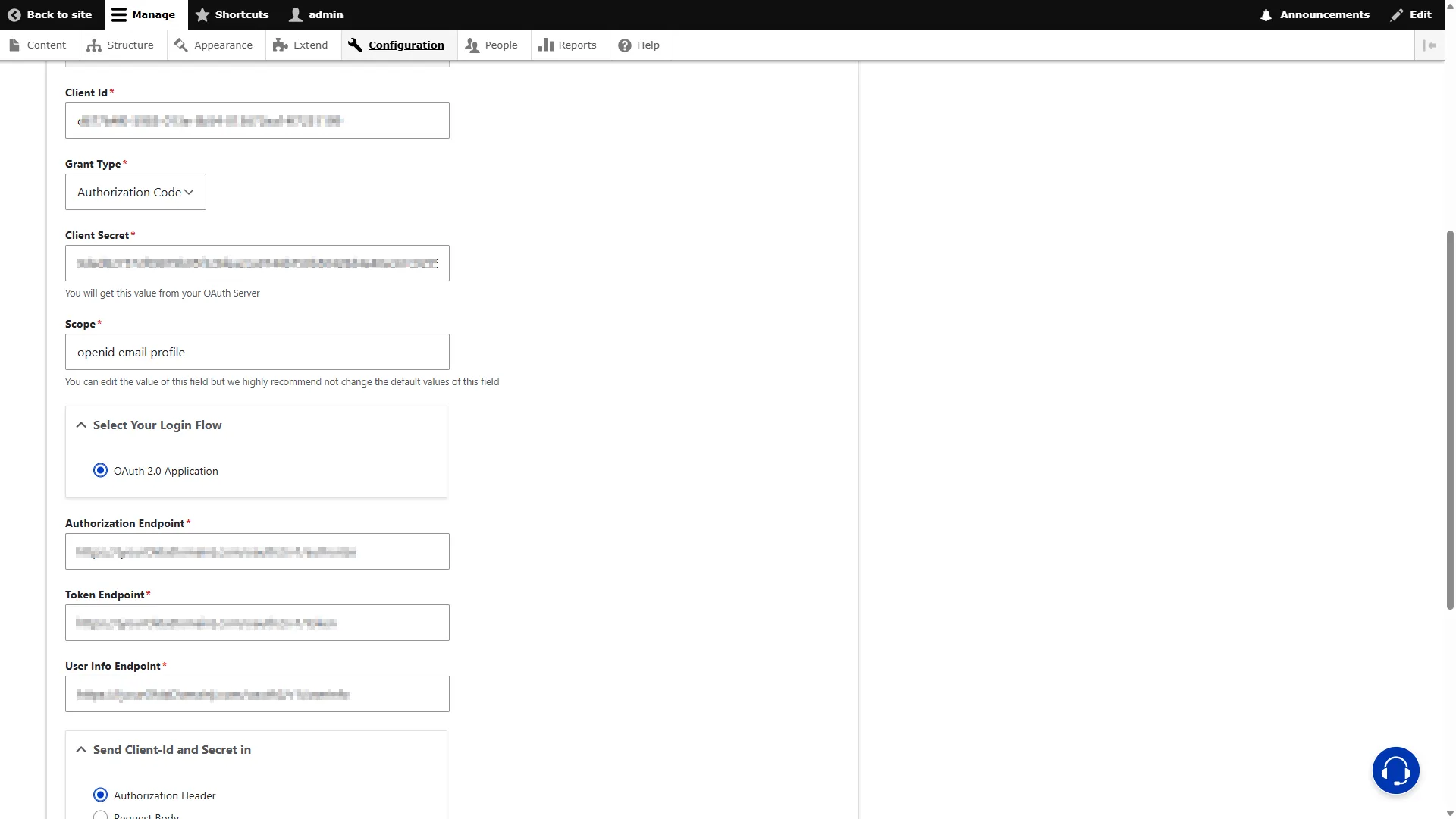 Okta OAuth/OIDC Single Sign On - Paste Realm Name and Domain Save Configuration