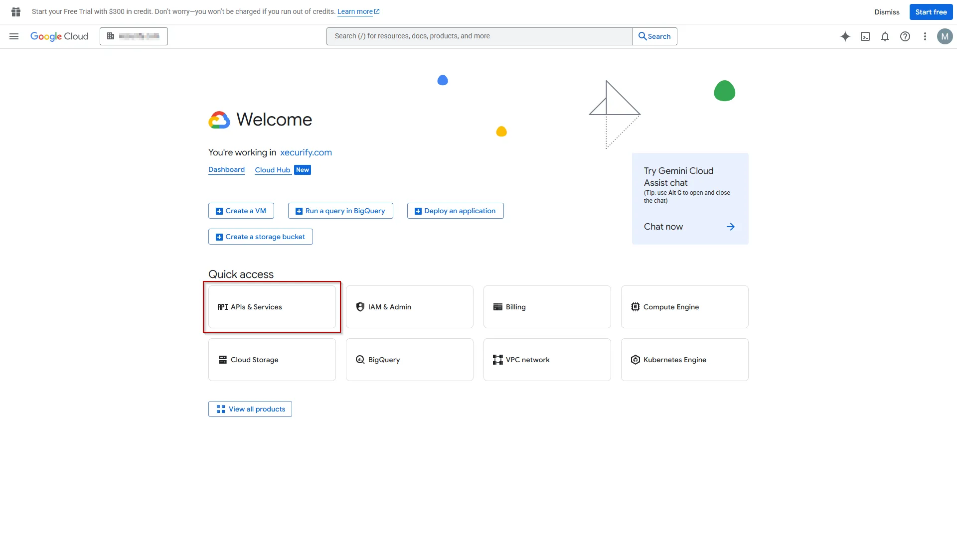 Google Apps SSO click APIs and Services
