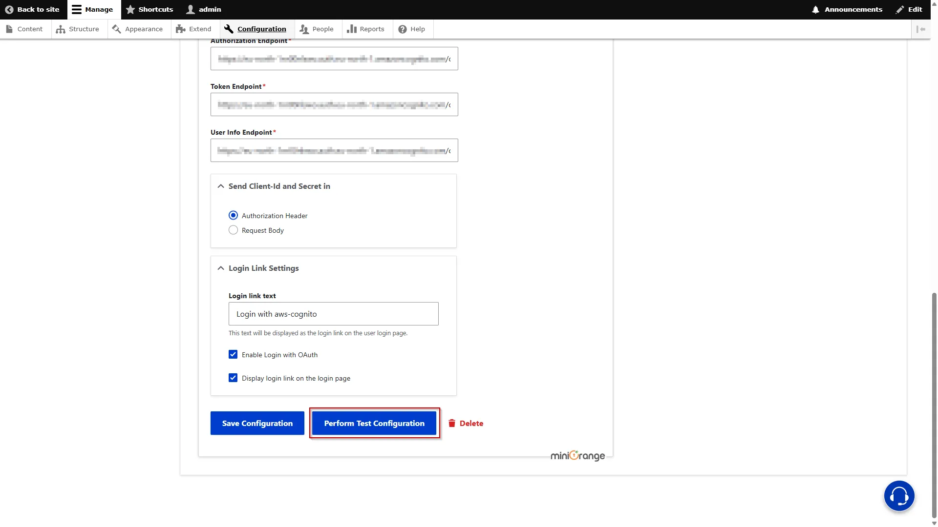 OAuth-OIDC-Client-Configuration-Check-Connection-with-OAuth-Provider