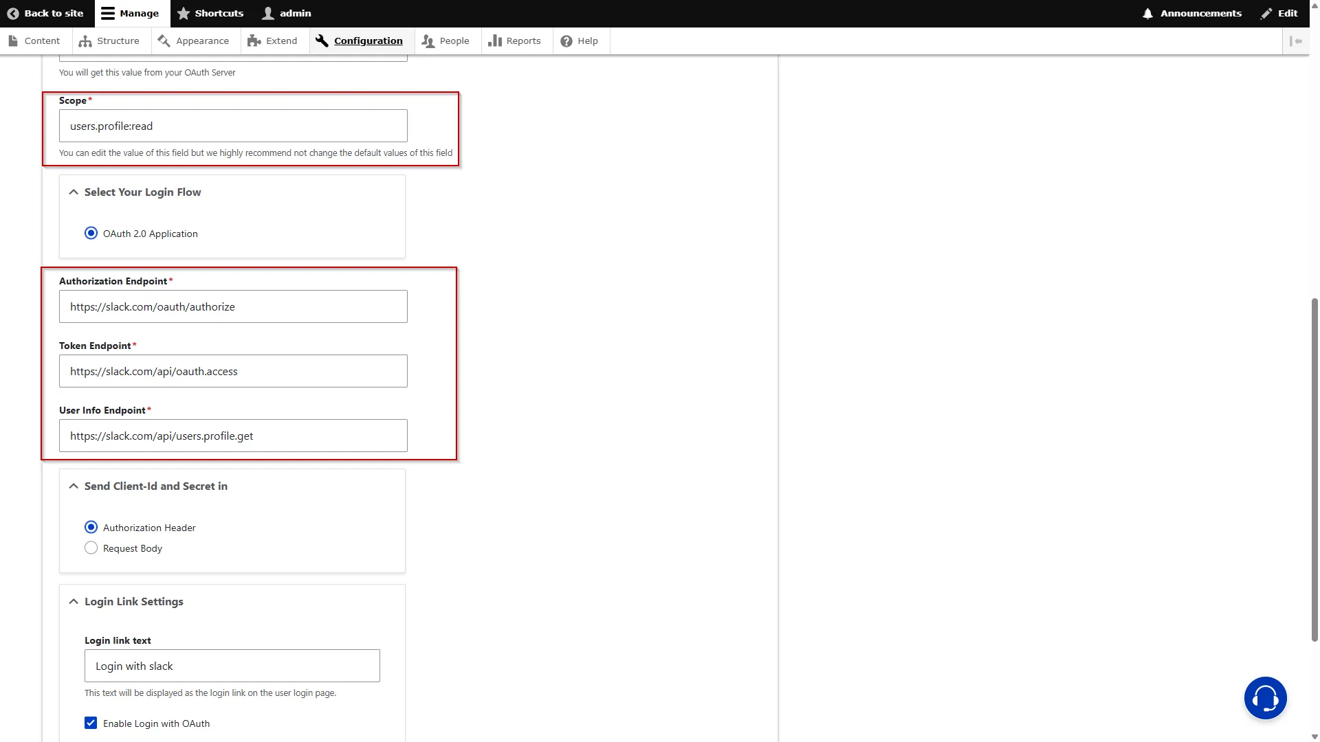 Okta OAuth/OIDC Single Sign On - Paste Realm Name and Domain Save Configuration