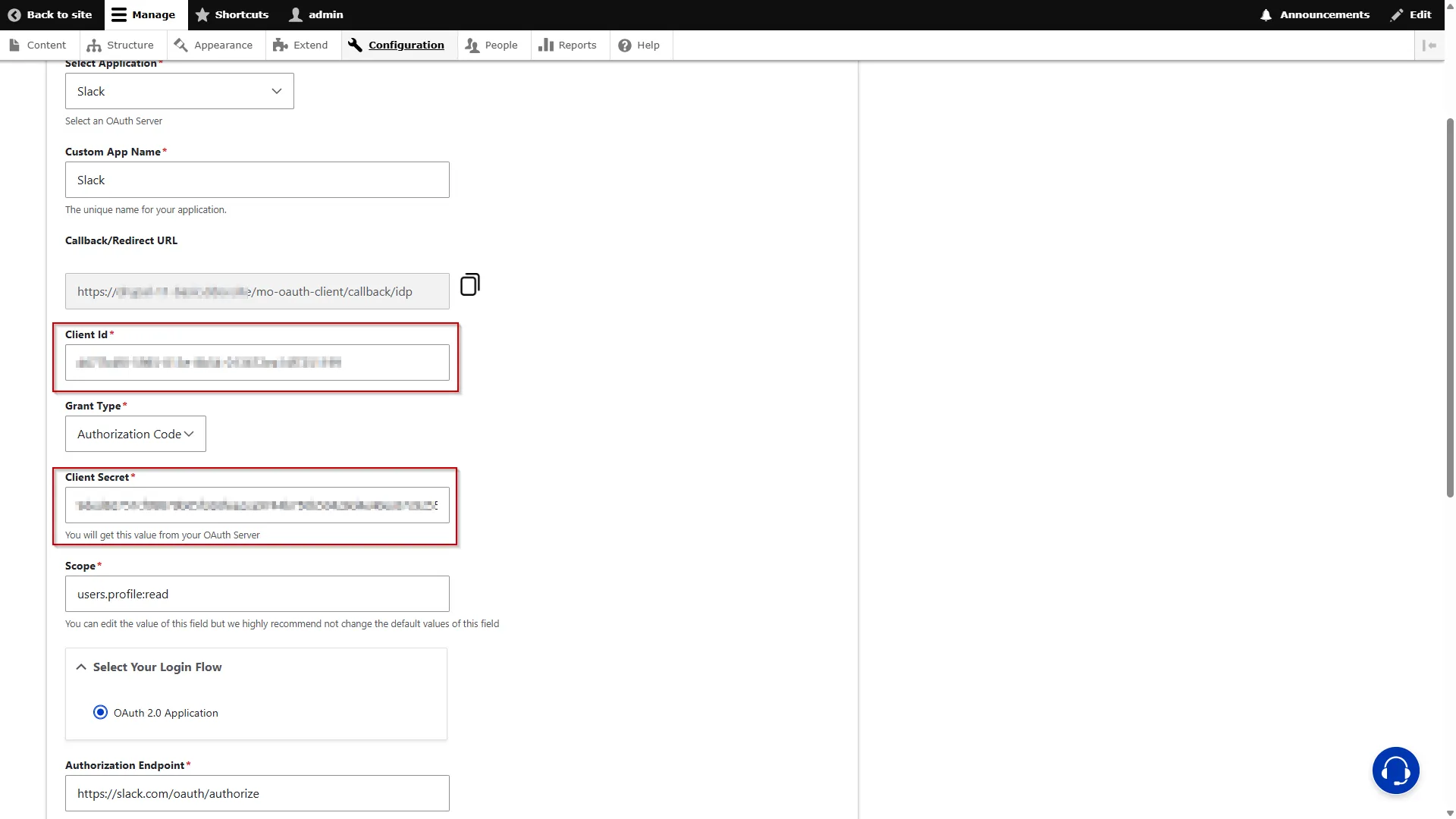 Drupal-Auth-SSO-Salesforce-Paste-Client-Credentials