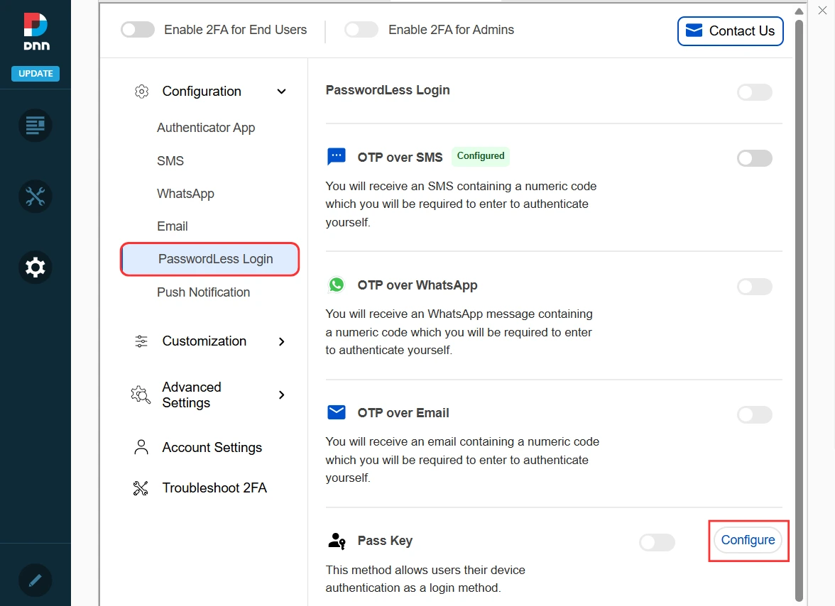 PasswordLess Login