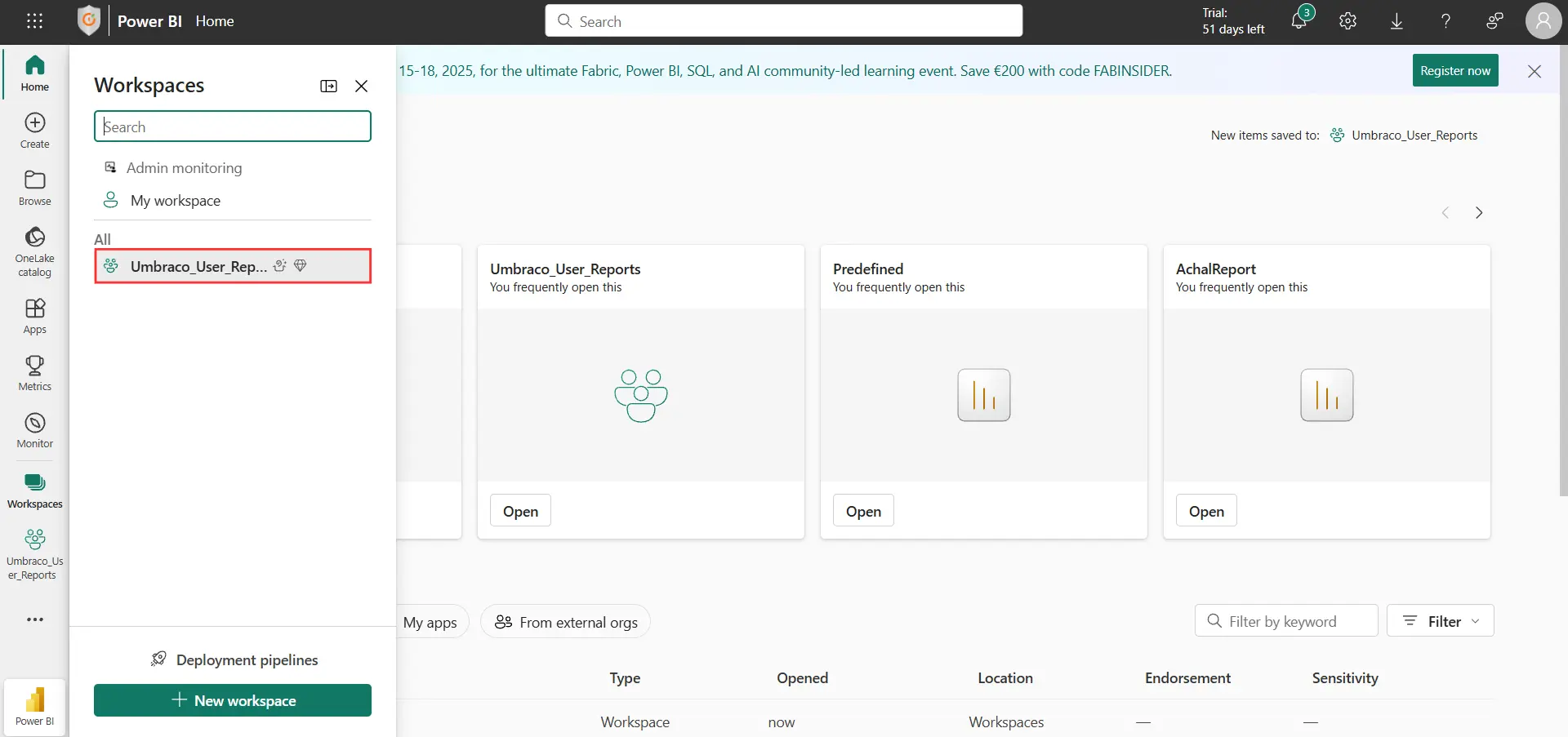 PowerBI - Workspaces