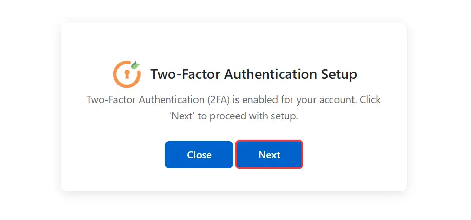 Two Factor Authentication Setup