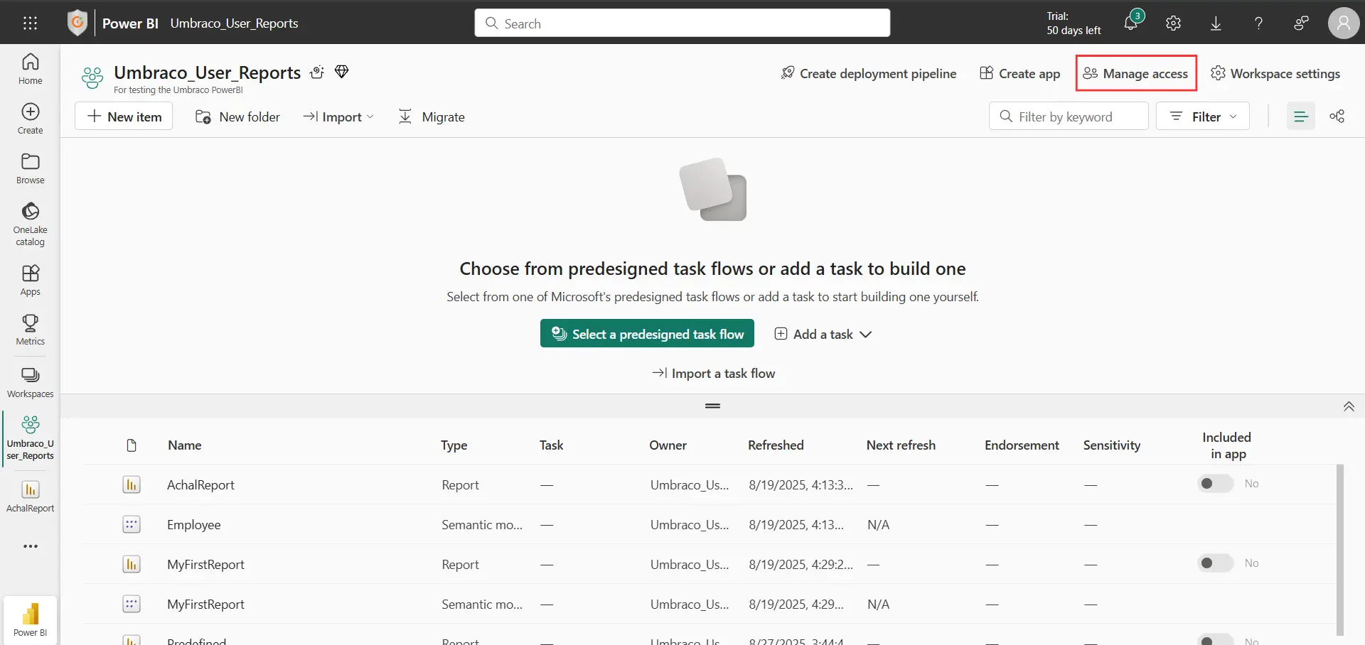 PowerBI - Manage Access