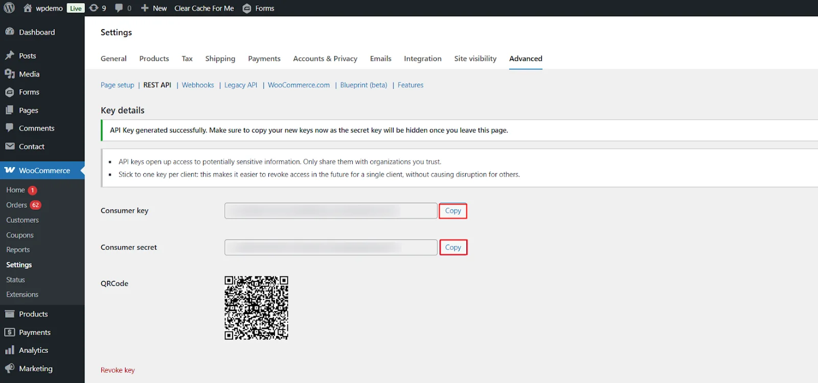 WooCommerce Object Sync with Dynamics CRM | Consumer Key and Consumer Secret