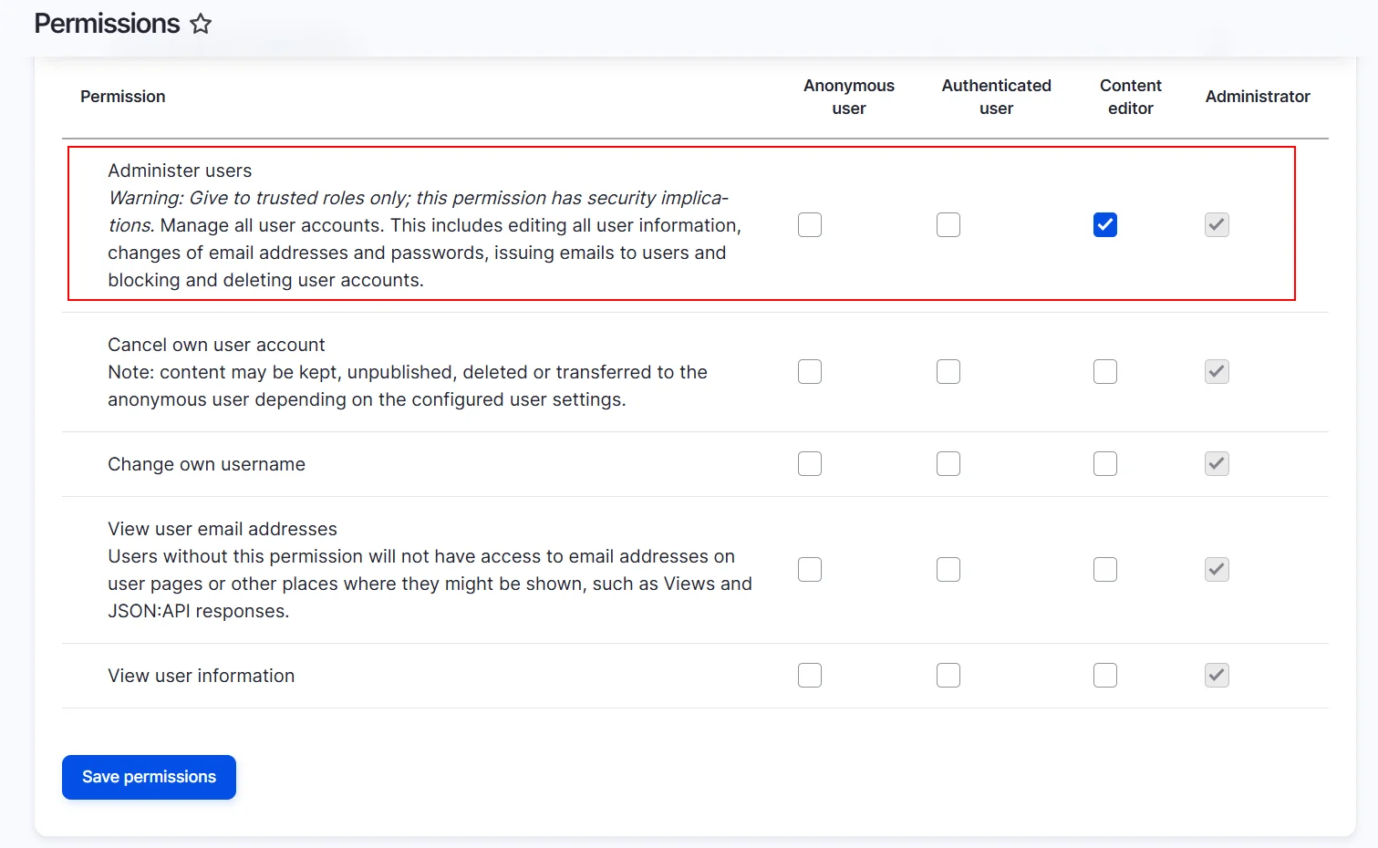 Drupal API Authentication API Authentication method configured successfully