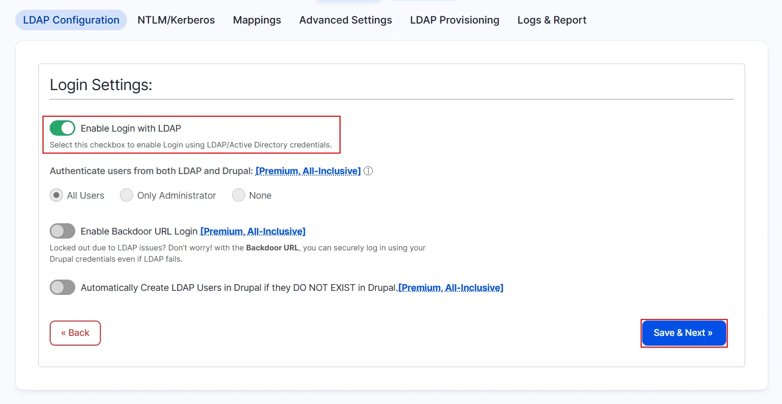 Drupal LDAP Login and Active Directory SSO Enable Login with LDAP