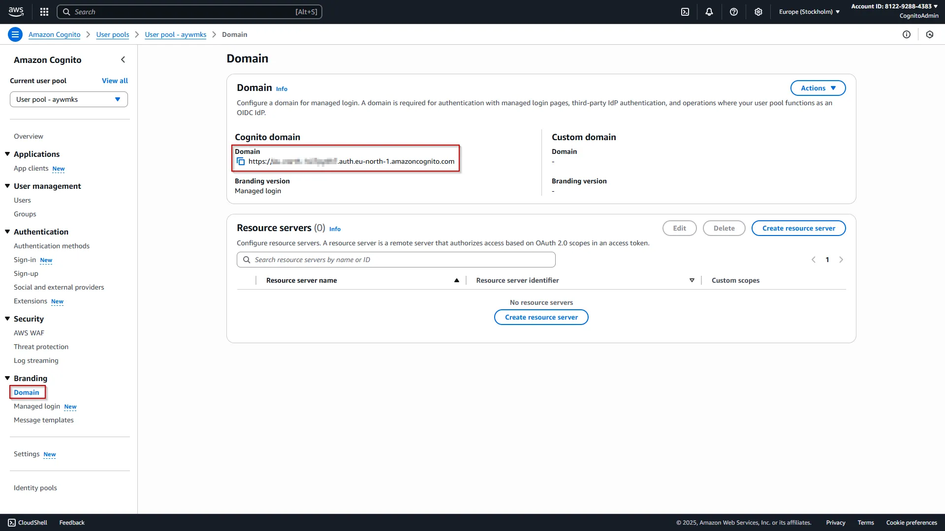 Drupal OAuth OpenID OIDC Single Sign On (SSO) AWS Cognito create cognito domain