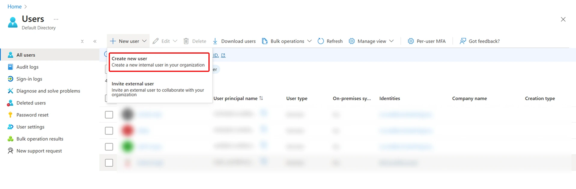 Microsoft Entra ID (Azure AD) | Azure AD Portal - Create New User