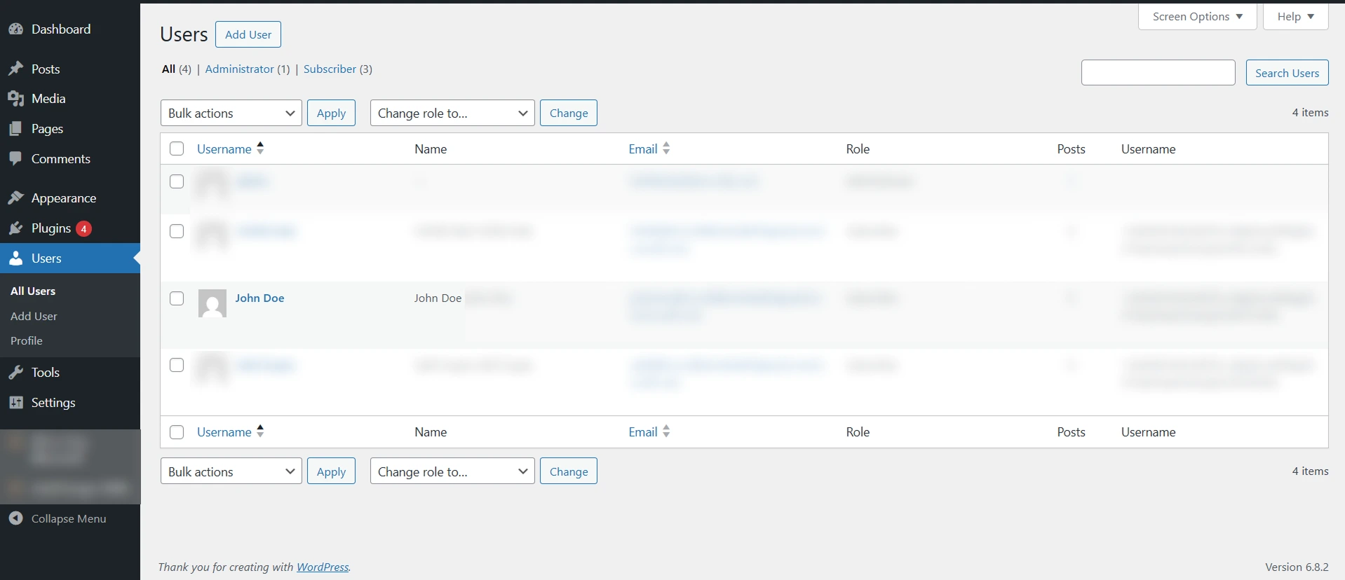 Microsoft Entra ID (Azure AD) | WordPress Dashboard - WordPress Users Page