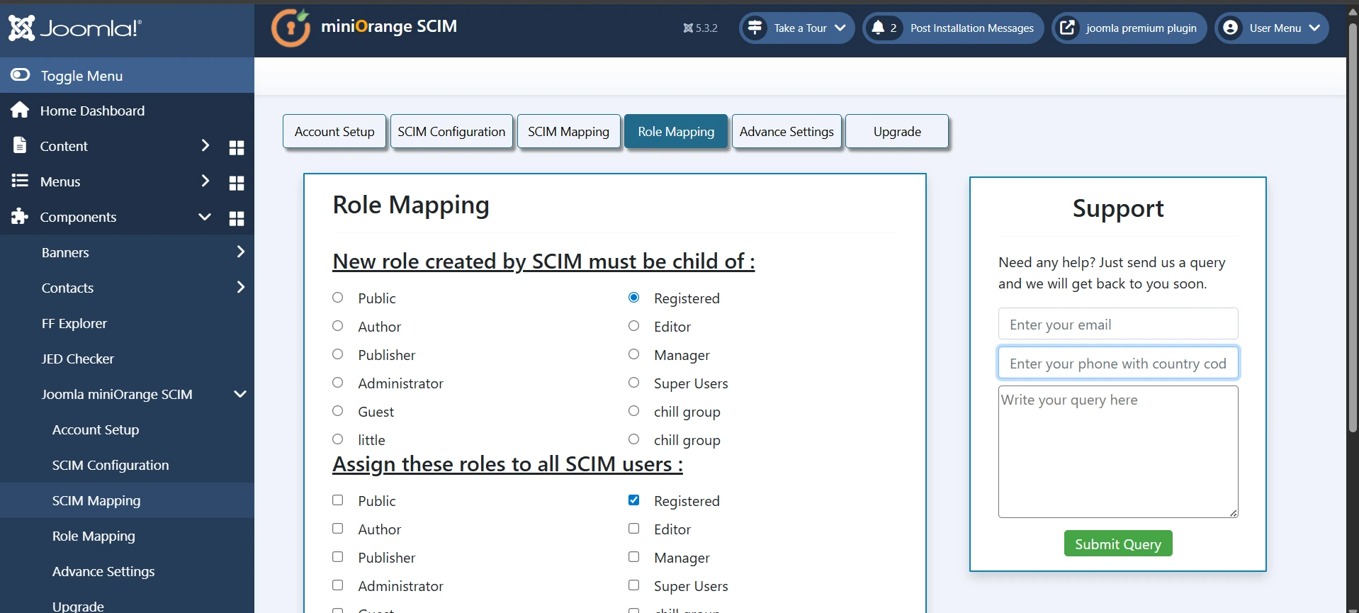 Get Started with Joomla SCIM Setup