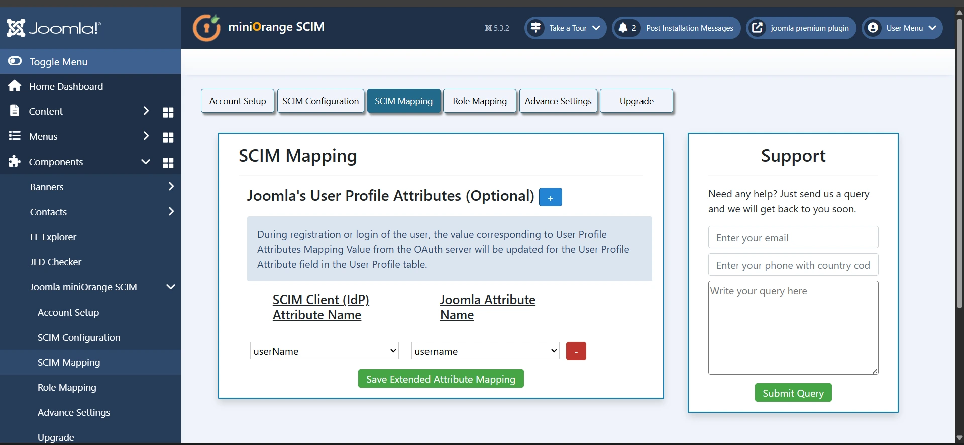 Get Started with Joomla SCIM Setup