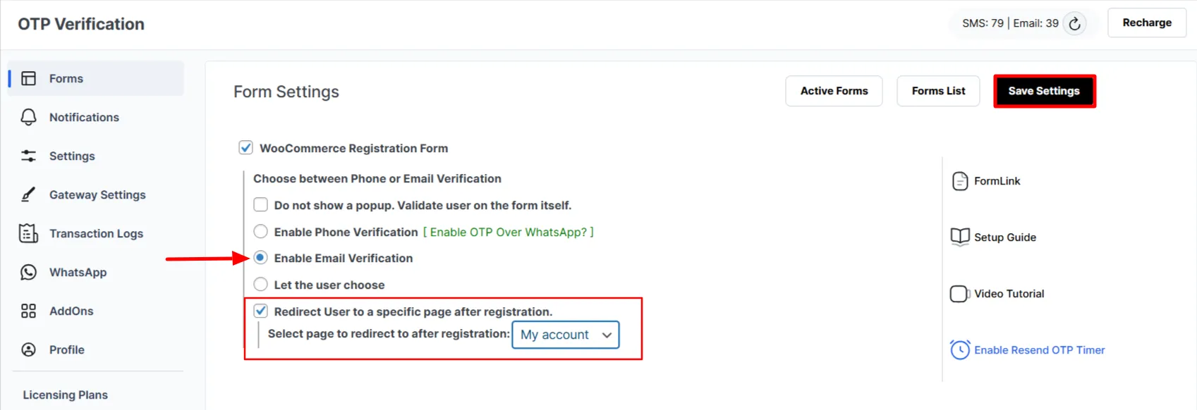 WooCommerce Registration Form OTP - Enable email Verification