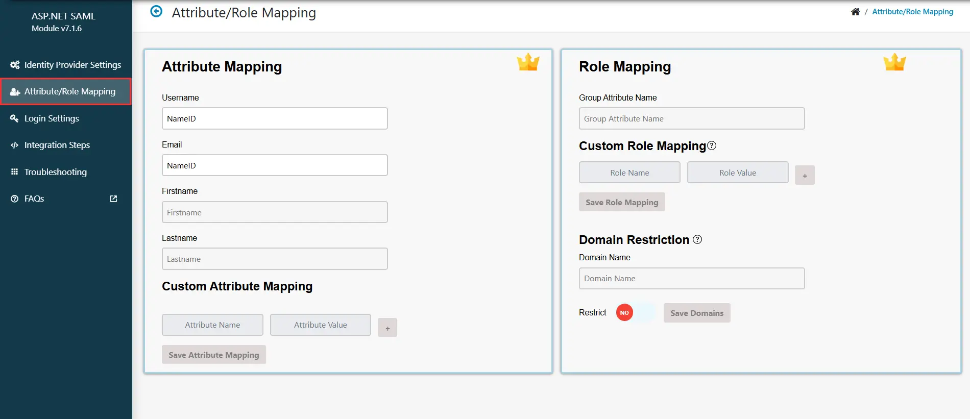 ASP.NET Framework - Attribute Mapping