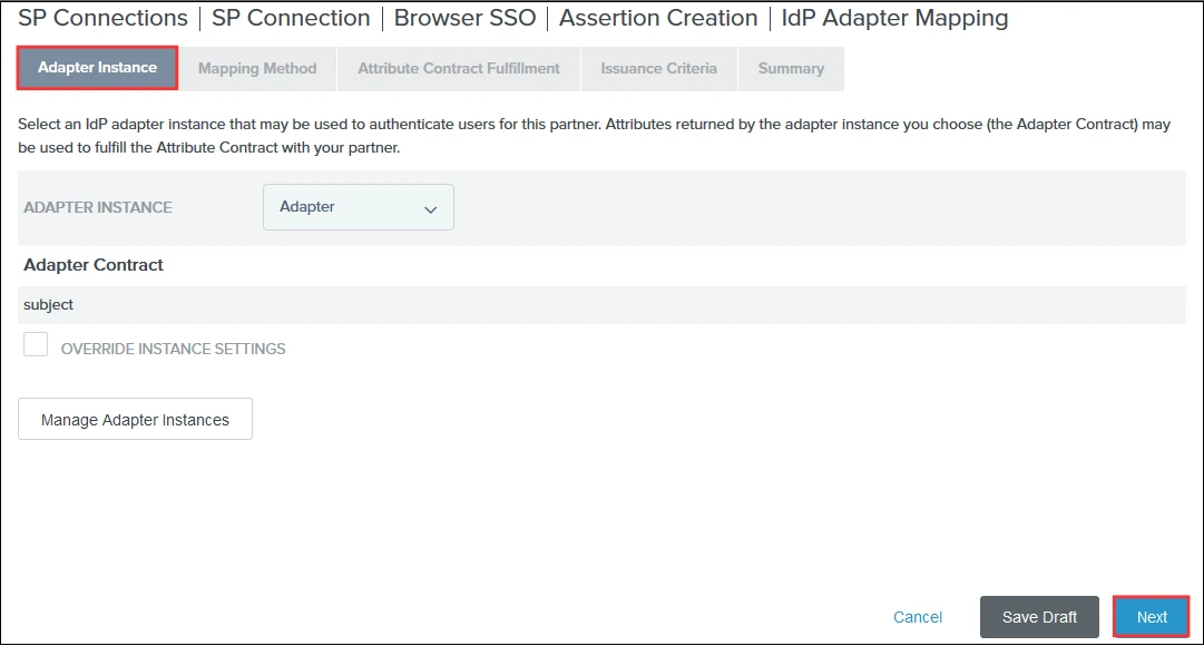 Adapter Instance