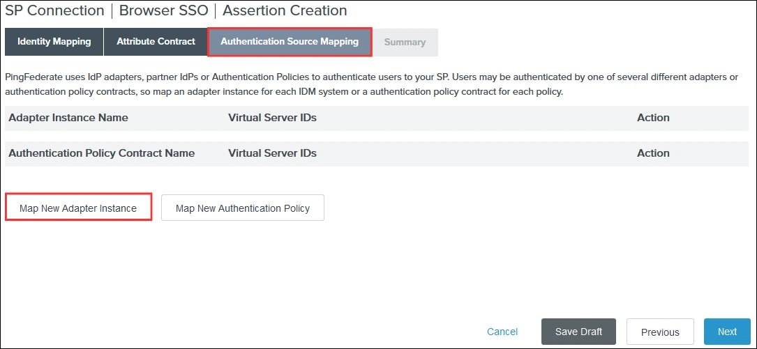 Map New Adapter Instance
