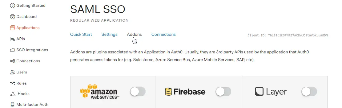 Auth0 - Regular Web App Addons