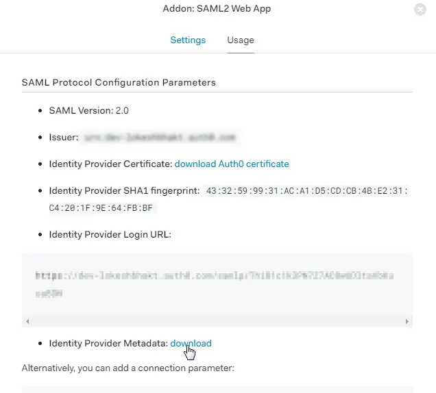 SAML2 Web App Usage