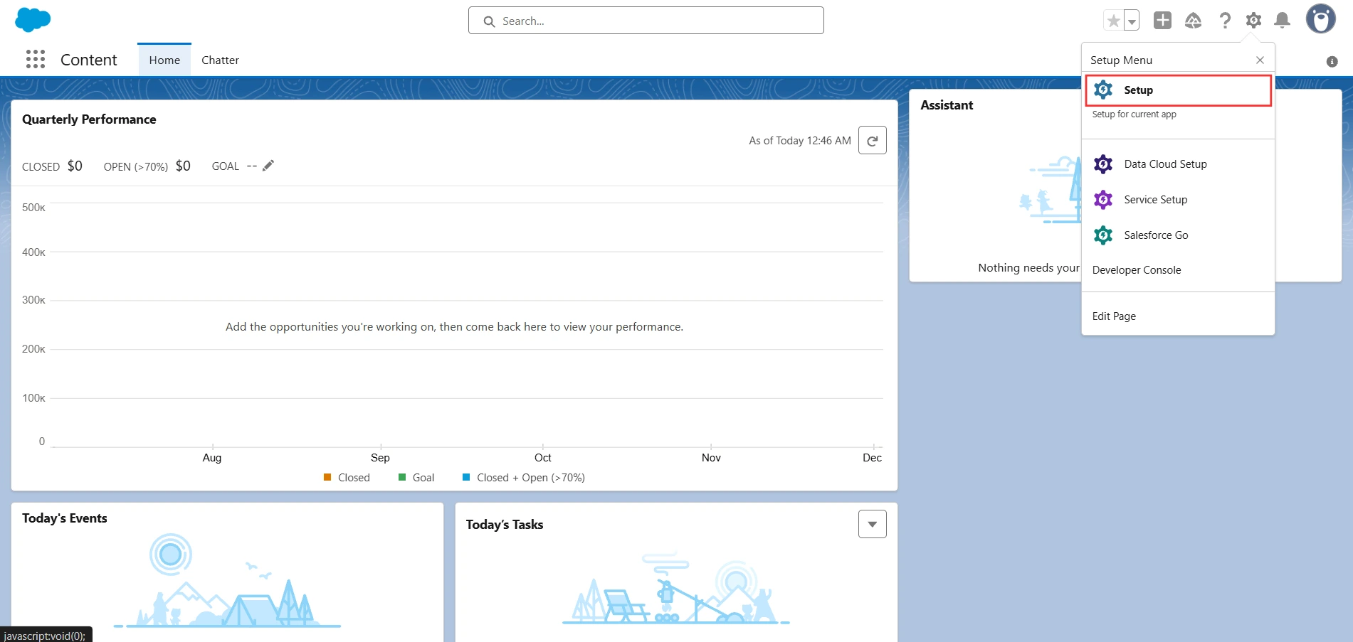 Configure Salesforce for Object sync - setup tab