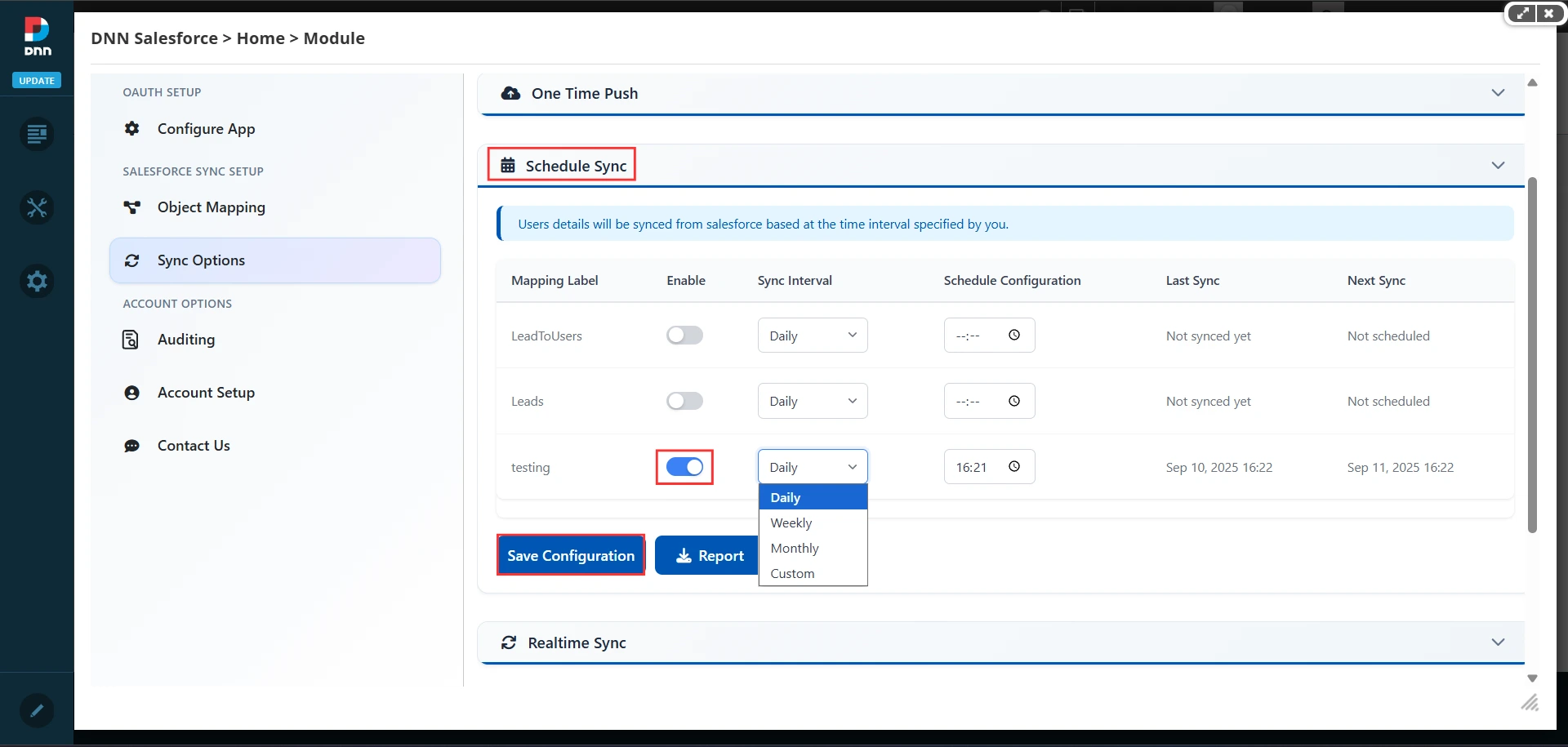 Schedule Sync