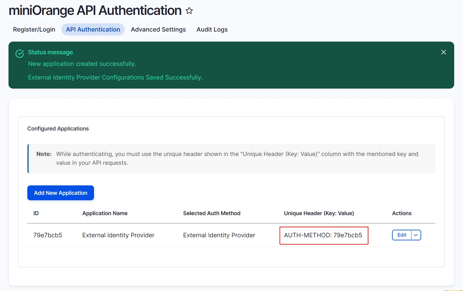 Drupal External Identity Provider method configured successfully