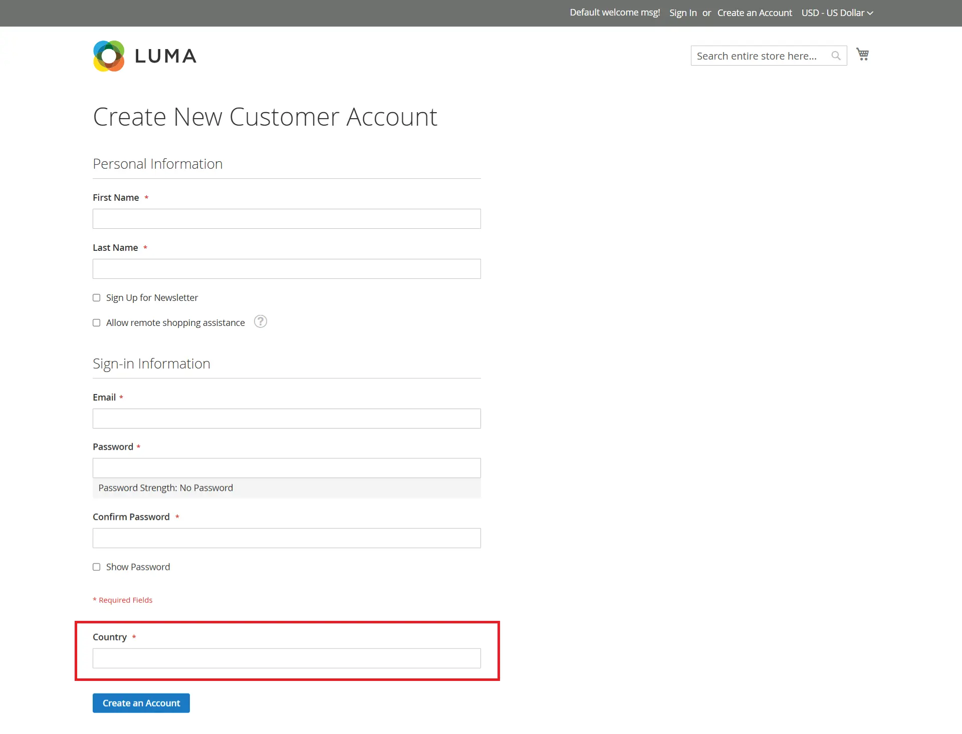 Magento Customer Attribute Builder - customer login page